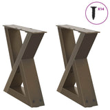 Vidaxl salontafelpoten 2 st 30x(30-31,3) cm staal naturel