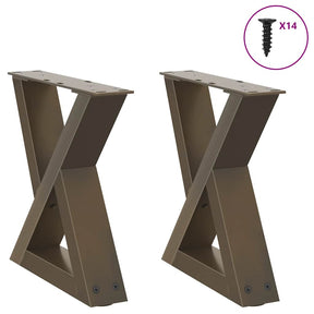 Vidaxl salontafelpoten 2 st 30x(30-31,3) cm staal naturel