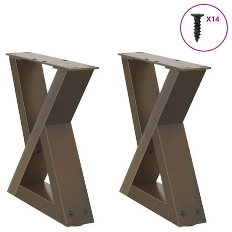 Vidaxl salontafelpoten 2 st 30x(30-31,3) cm staal naturel