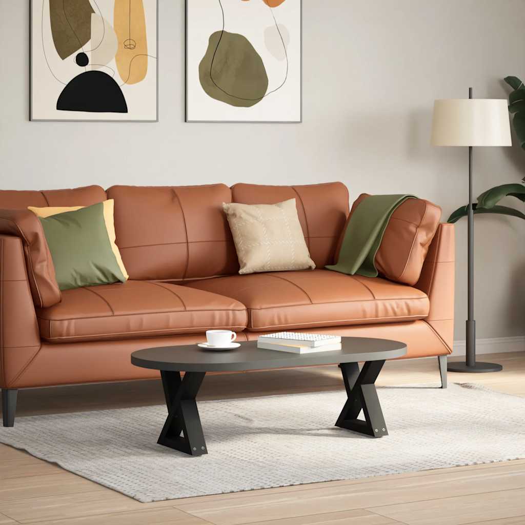 Vidaxl salontafelpoten 2 st 40x(30-31,3) cm staal zwart