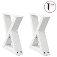 Vidaxl salontafelpoten 2 st 40x(30-31,3) cm staal wit