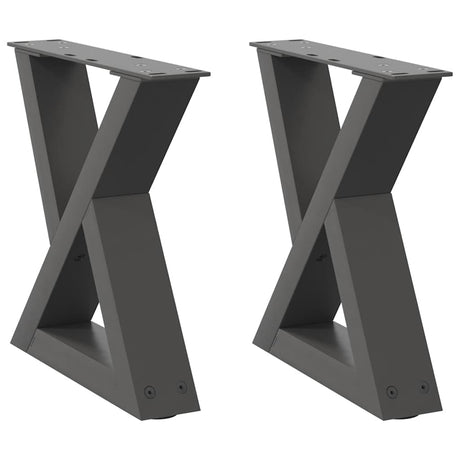 Vidaxl salontafelpoten 2 st 40x(30-31,3) cm staal antraciet