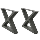Vidaxl salontafelpoten 2 st 50x(30-31,3) cm staal antraciet