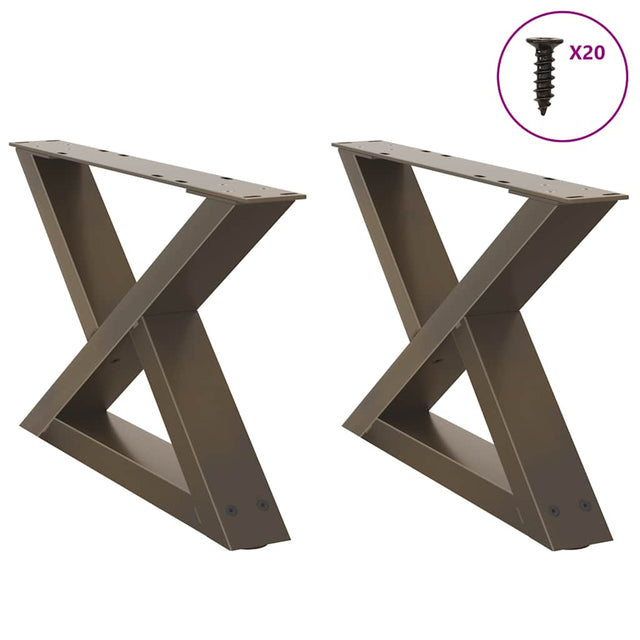 Vidaxl salontafelpoten 2 st 50x(30-31,3) cm staal naturel