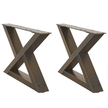 Vidaxl salontafelpoten 2 st 50x(30-31,3) cm staal naturel