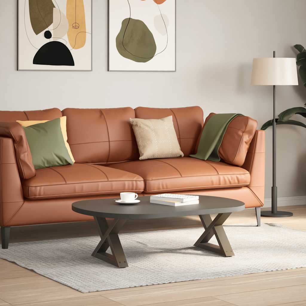 Vidaxl salontafelpoten 2 st 50x(30-31,3) cm staal naturel