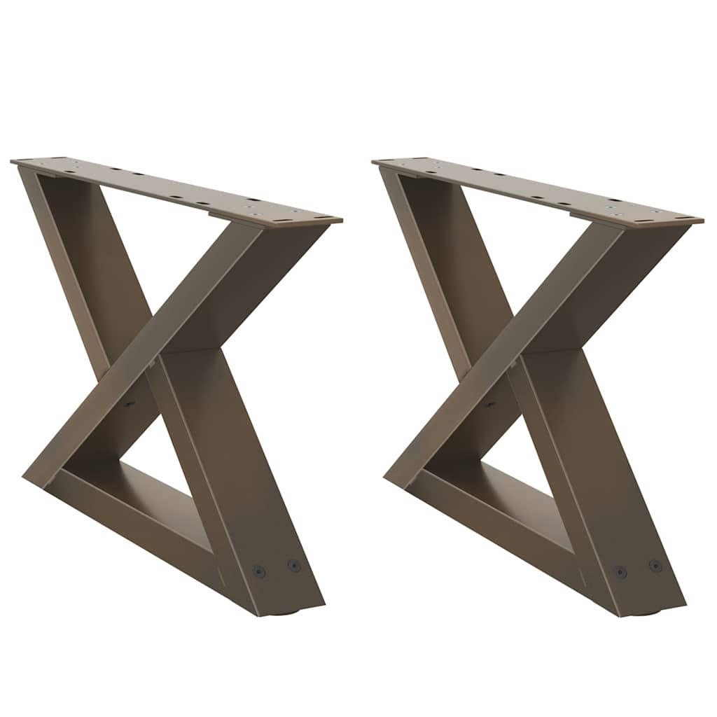 Vidaxl salontafelpoten 2 st 60x(30-31,3) cm staal naturel