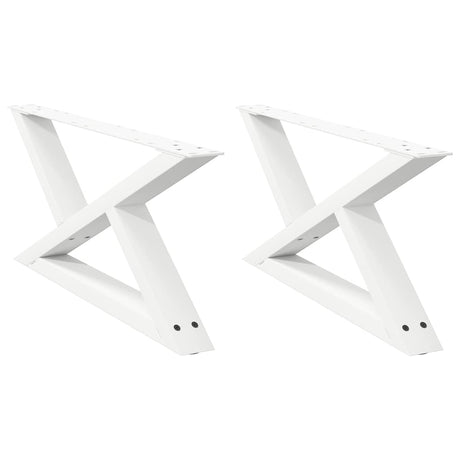 Vidaxl salontafelpoten 2 st 70x(30-31,3) cm staal wit