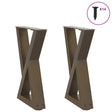 Vidaxl salontafelpoten 2 st 28x(42-43,3) cm staal naturel
