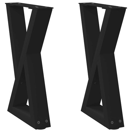 Vidaxl salontafelpoten 2 st 38x(42-43,3) cm staal zwart