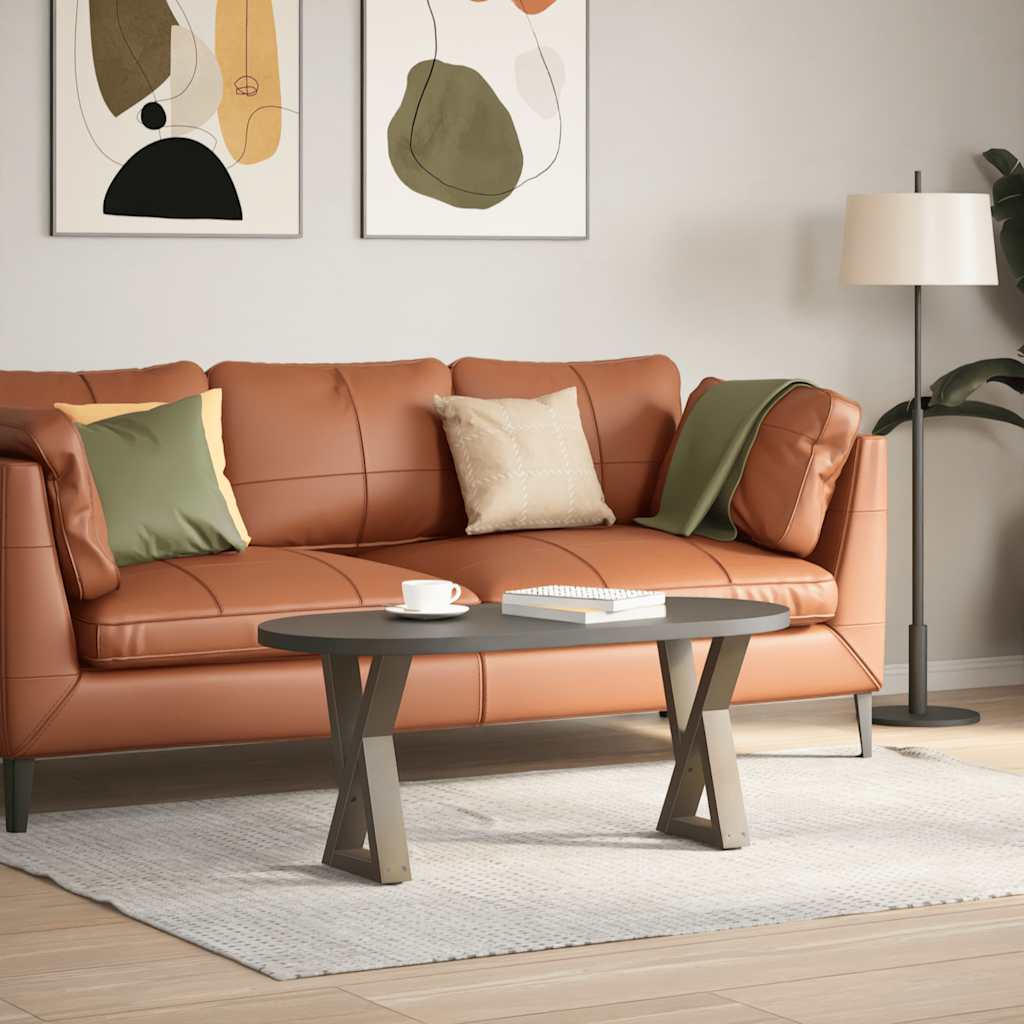 Vidaxl salontafelpoten 2 st 38x(42-43,3) cm staal naturel
