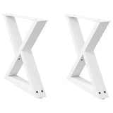 Vidaxl salontafelpoten 2 st 60x(42-43,3) cm staal wit