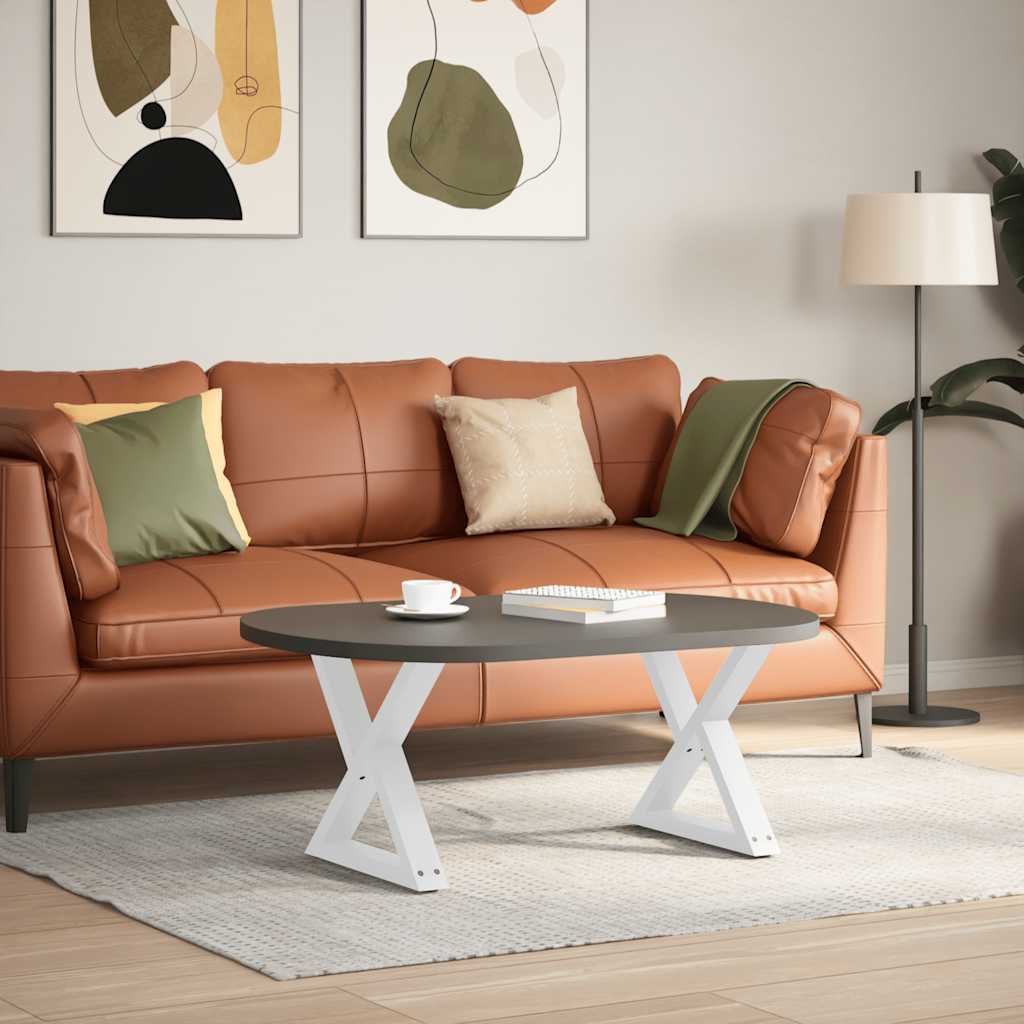 Vidaxl salontafelpoten 2 st 60x(42-43,3) cm staal wit