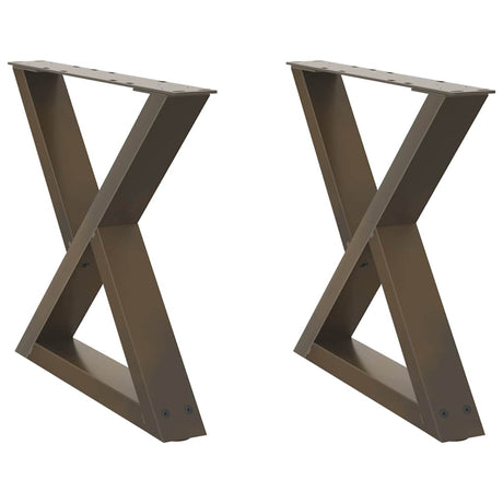 Vidaxl salontafelpoten 2 st 60x(42-43,3) cm staal naturel