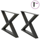 Vidaxl salontafelpoten 2 st 70x(42-43,3) cm staal antraciet