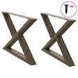 Vidaxl salontafelpoten 2 st 70x(42-43,3) cm staal naturel