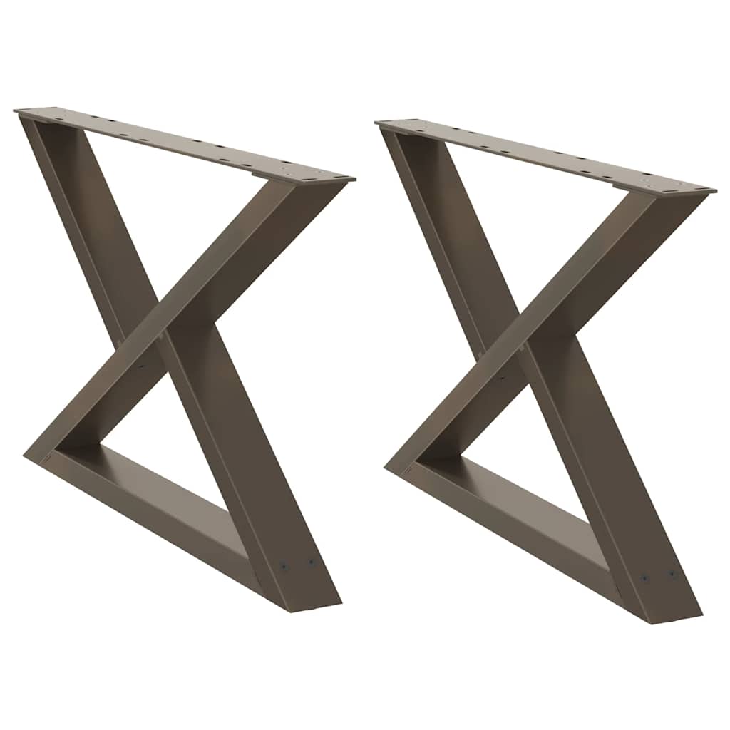 Vidaxl salontafelpoten 2 st 70x(42-43,3) cm staal naturel