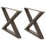 Vidaxl salontafelpoten 2 st 70x(42-43,3) cm staal naturel