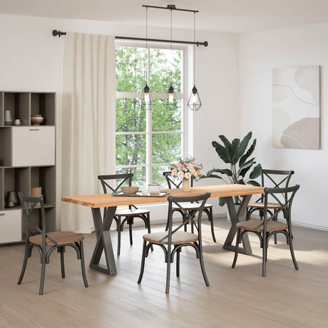 Vidaxl eettafelpoten 2 st 60x(72-73,3) cm staal antraciet