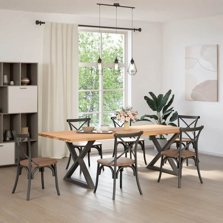 Vidaxl eettafelpoten 2 st 90x(72-73,3) cm staal wit