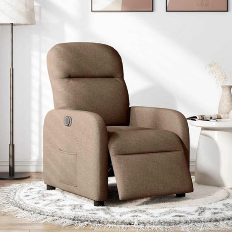 Vidaxl fauteuil verstelbaar elektrisch stof bruin