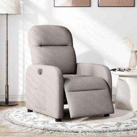 Vidaxl fauteuil verstelbaar elektrisch stof taupe