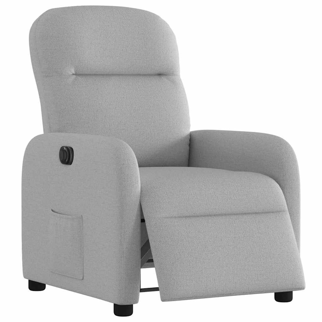 Vidaxl fauteuil elektrisch verstelbaar stof wolk grijs