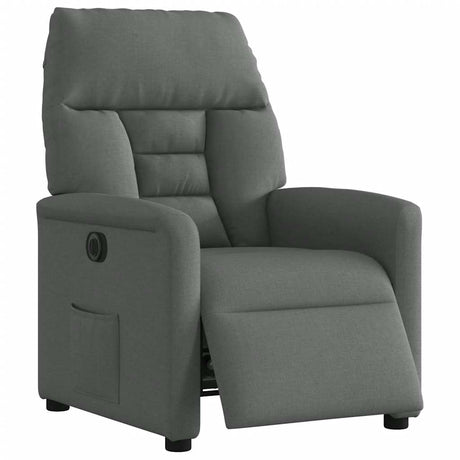Vidaxl fauteuil elektrisch verstelbaar stof donkergrijs