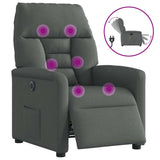 Vidaxl massagestoel elektrisch verstelbaar stof donkergrijs