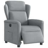 Vidaxl fauteuil elektrisch verstelbaar stof lichtgrijs