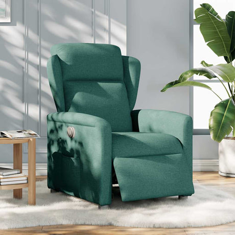 Vidaxl fauteuil verstelbaar elektrisch stof donkergroen