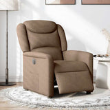 Vidaxl fauteuil verstelbaar elektrisch stof bruin