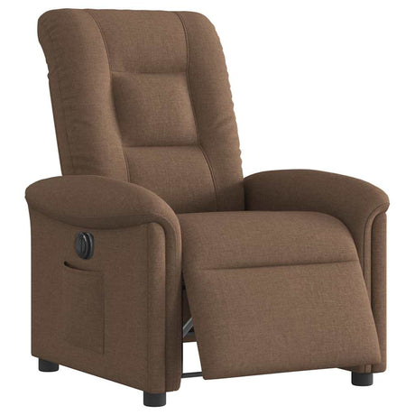 Vidaxl fauteuil verstelbaar elektrisch stof bruin