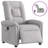 Vidaxl fauteuil elektrisch verstelbaar stof wolk grijs