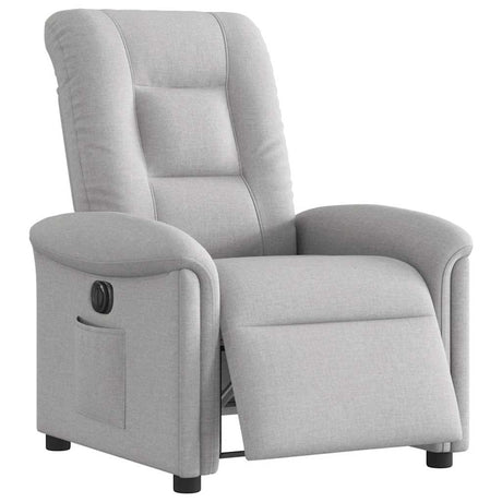 Vidaxl fauteuil elektrisch verstelbaar stof wolk grijs