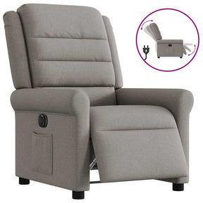 Vidaxl fauteuil verstelbaar elektrisch stof taupe
