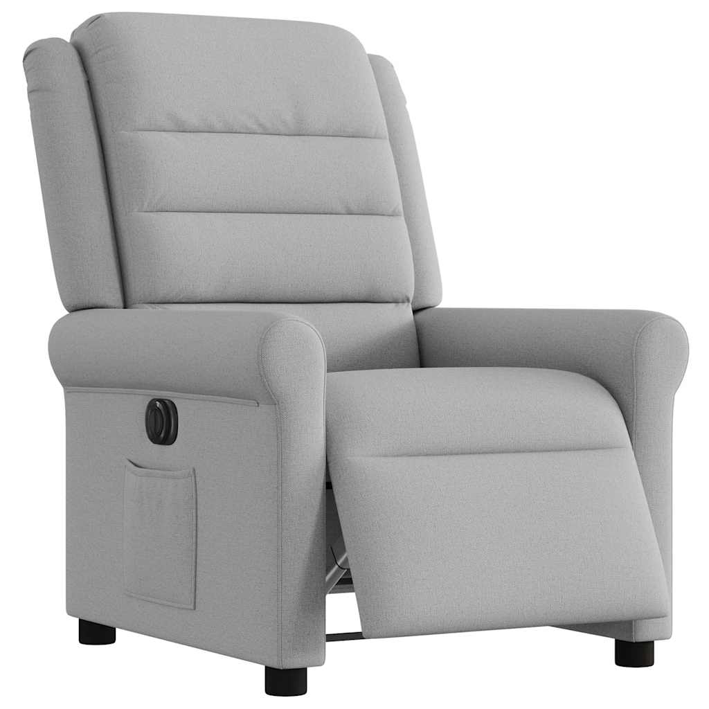 Vidaxl fauteuil elektrisch verstelbaar stof wolk grijs