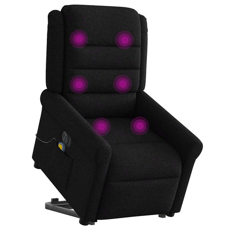 Vidaxl sta-op-massagestoel elektrisch verstelbaar stof zwart