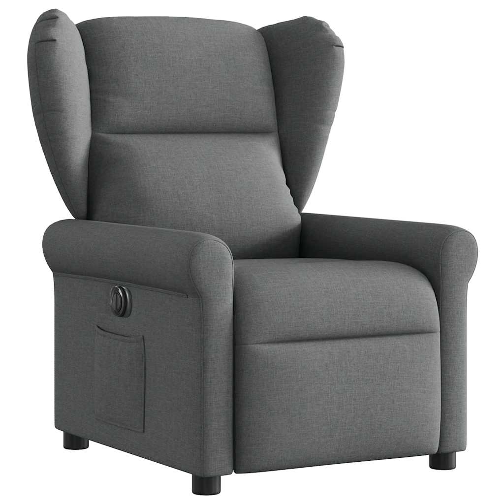 Vidaxl fauteuil elektrisch verstelbaar stof donkergrijs