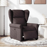 Vidaxl fauteuil verstelbaar elektrisch stof donkerbruin