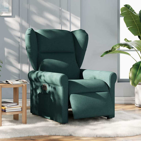 Vidaxl fauteuil verstelbaar elektrisch stof donkergroen