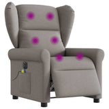 Vidaxl massagestoel elektrisch verstelbaar stof taupe