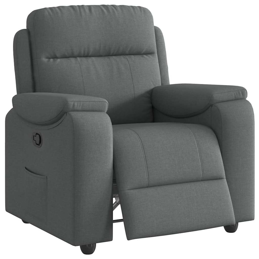 Vidaxl relaxfauteuil donkergrijze stof