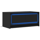 Vidaxl salontafel met led-verlichting bewerkt hout zwart