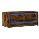 Vidaxl salontafel met led-verlichting bewerkt hout gerookt eikenkleur