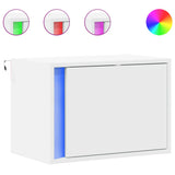 Vidaxl nachtkastjes met led's 2 st wandgemonteerd wit