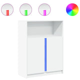 Vidaxl dressoir met led 77x34x100 cm bewerkt hout wit