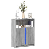 Vidaxl dressoir met led 77x34x100 cm bewerkt hout grijs sonoma eiken