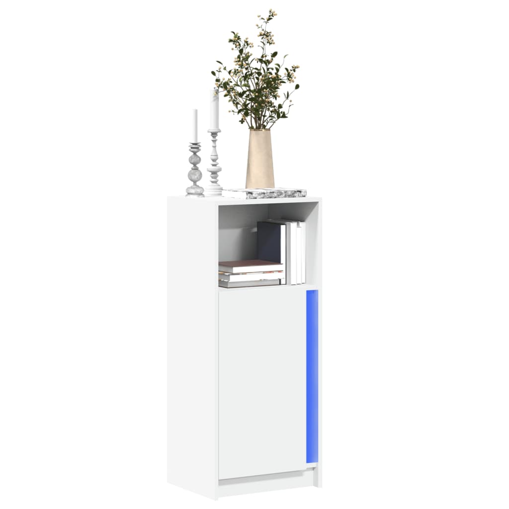 Vidaxl dressoir met led 42,5x34x100 cm bewerkt hout wit