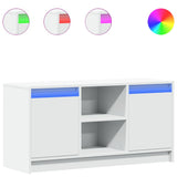 Vidaxl tv-meubel met led 100x34x50 cm bewerkt hout wit